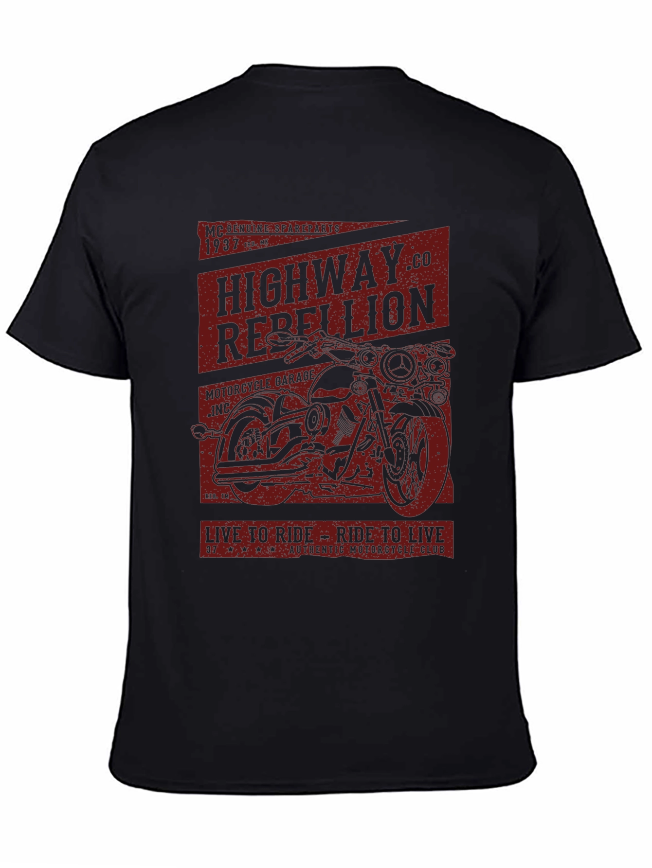 Highway Rebellion Motorcycle Graphic T-Shirt