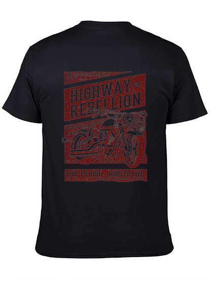 Highway Rebellion Motorcycle Graphic T-Shirt