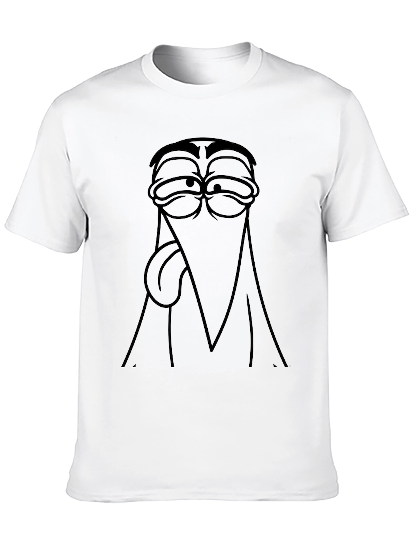 Funny Cartoon Character T-Shirt - Black Tee