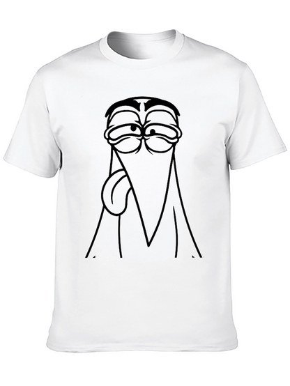 Funny Cartoon Character T-Shirt - Black Tee