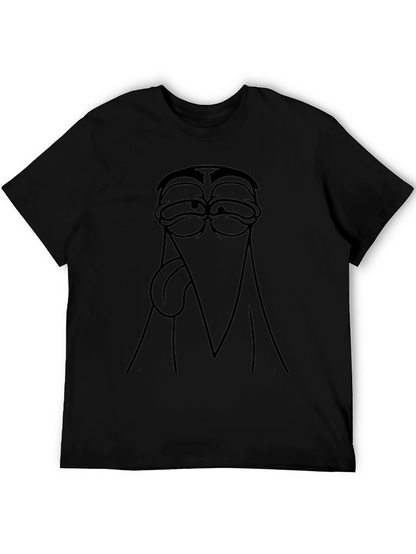 Funny Cartoon Character T-Shirt - Black Tee