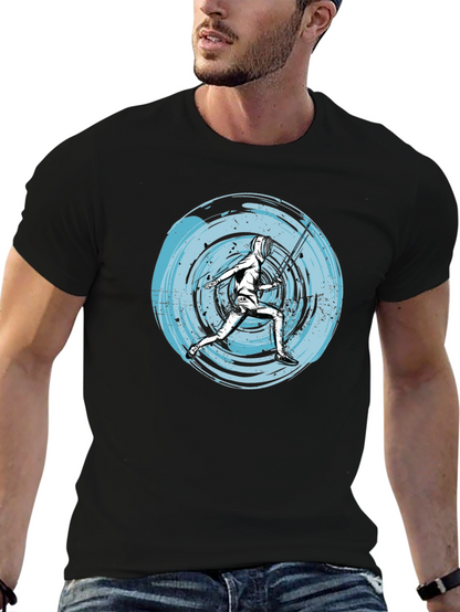 Fencer Graphic Tee - Unique Artistic Design