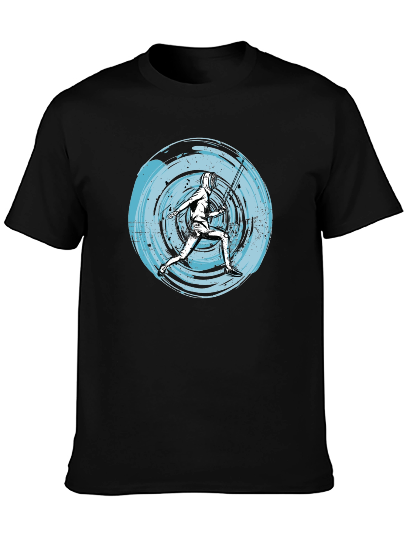 Fencer Graphic Tee - Unique Artistic Design