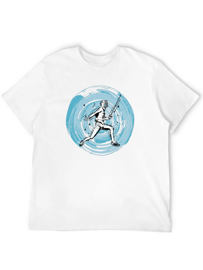 Fencer Graphic Tee - Unique Artistic Design