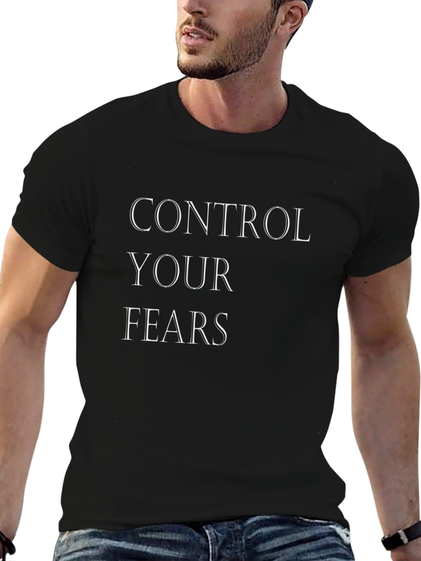 Control Your Fears Graphic T-Shirt - Black