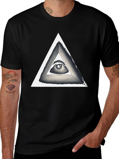 Illuminati Eye Triangle Graphic T-Shirt