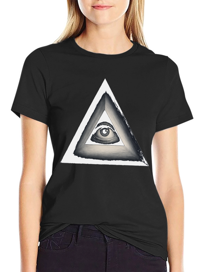 Illuminati Eye Triangle Graphic T-Shirt