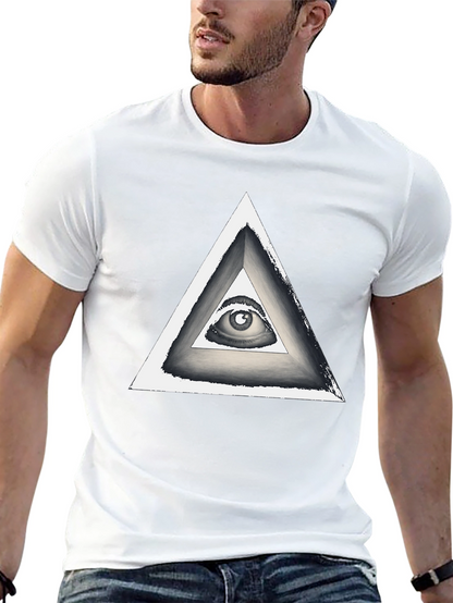 Illuminati Eye Triangle Graphic T-Shirt