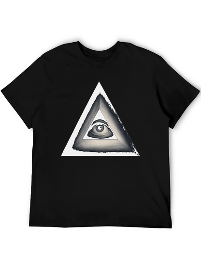 Illuminati Eye Triangle Graphic T-Shirt