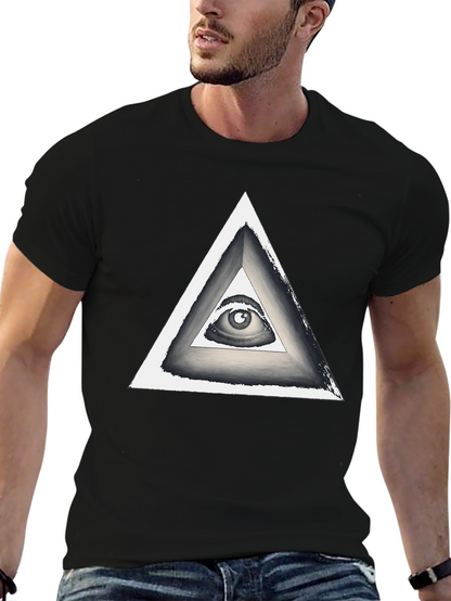 Illuminati Eye Triangle Graphic T-Shirt