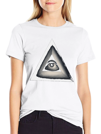 Illuminati Eye Triangle Graphic T-Shirt