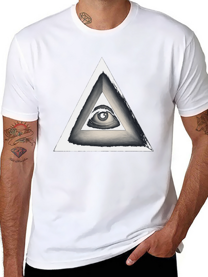 Illuminati Eye Triangle Graphic T-Shirt