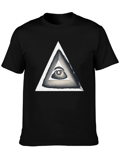 Illuminati Eye Triangle Graphic T-Shirt