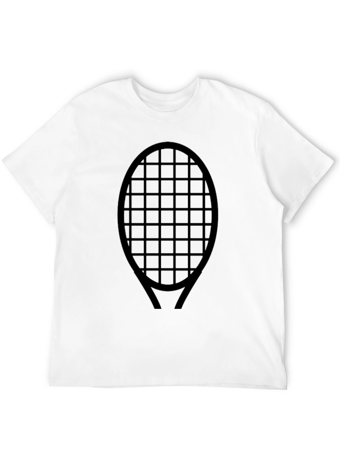 Tennis Racket Graphic Black T-Shirt