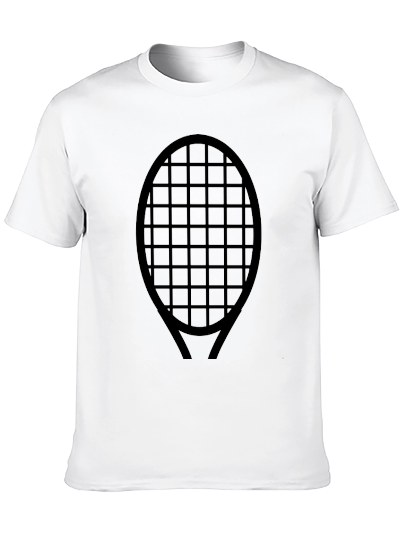 Tennis Racket Graphic Black T-Shirt