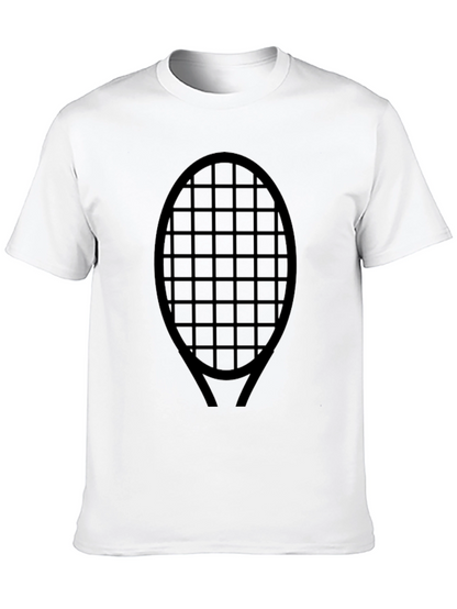Tennis Racket Graphic Black T-Shirt