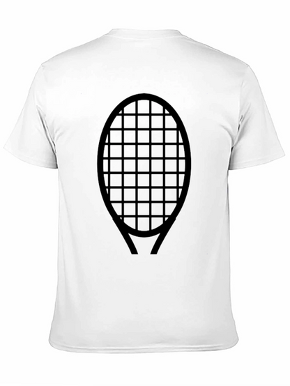 Tennis Racket Graphic Black T-Shirt