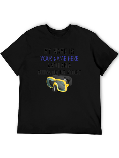 Scuba Diving Addict T-Shirt - Personalized Dive Mask Design