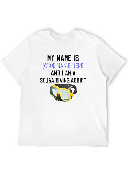 Scuba Diving Addict T-Shirt - Personalized Dive Mask Design
