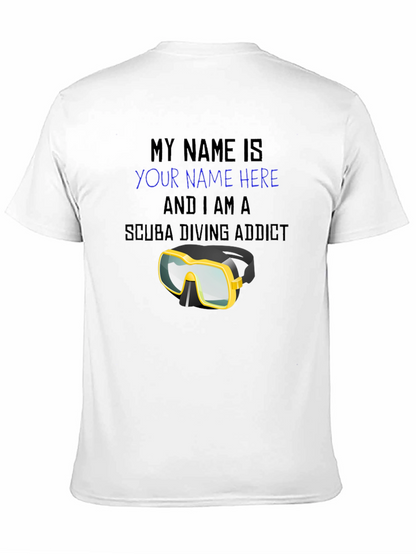 Scuba Diving Addict T-Shirt - Personalized Dive Mask Design