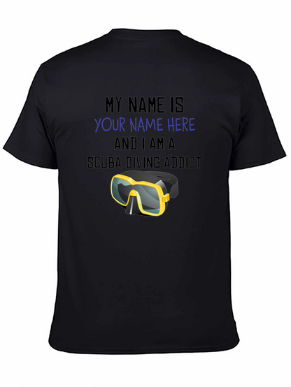 Scuba Diving Addict T-Shirt - Personalized Dive Mask Design