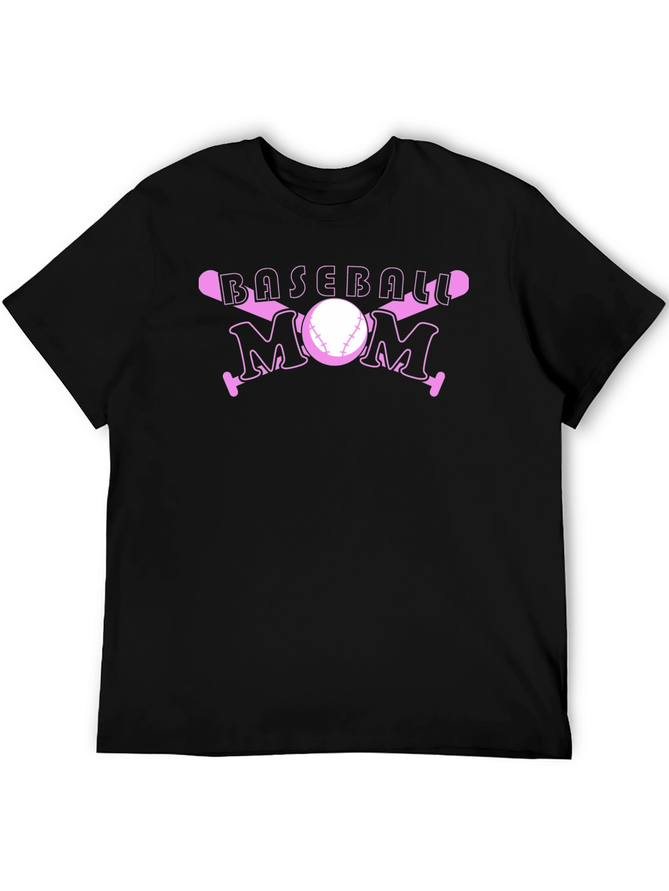 Baseball Mom Pink Graphic T-Shirt