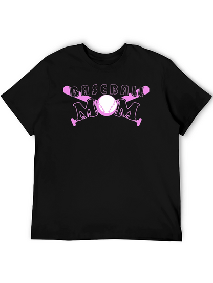 Baseball Mom Pink Graphic T-Shirt