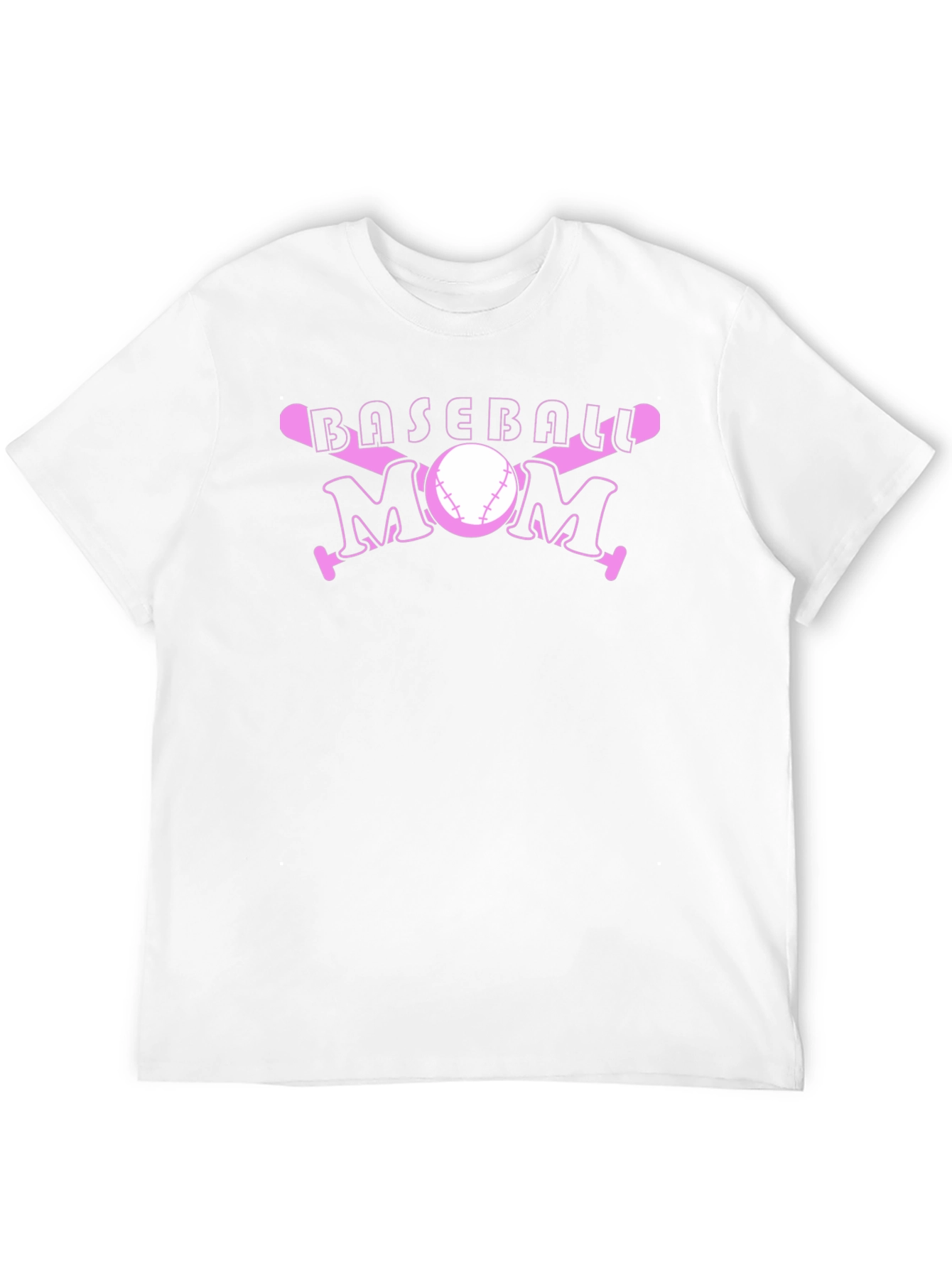 Baseball Mom Pink Graphic T-Shirt