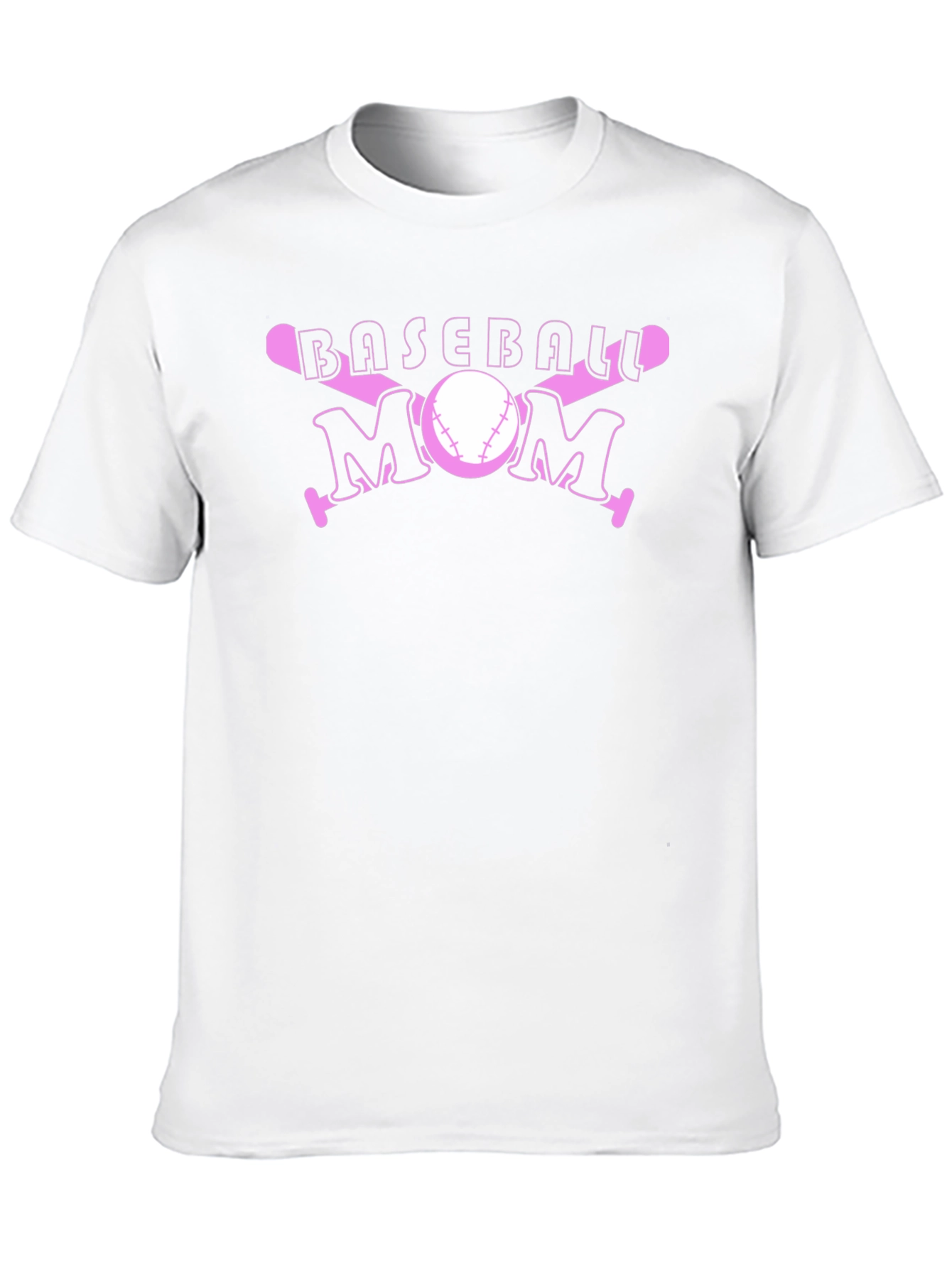 Baseball Mom Pink Graphic T-Shirt