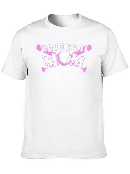 Baseball Mom Pink Graphic T-Shirt