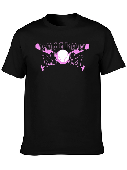 Baseball Mom Pink Graphic T-Shirt