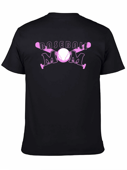 Baseball Mom Pink Graphic T-Shirt