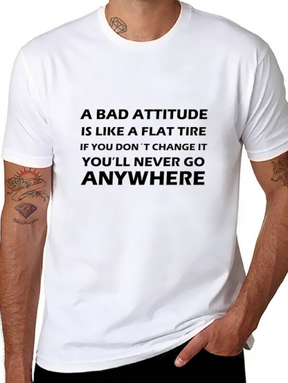 Attitude Flat Tire Graphic T-Shirt