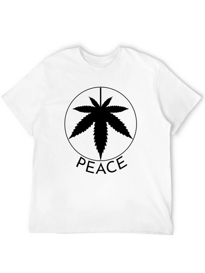 Peace Symbol Cannabis Leaf T-Shirt