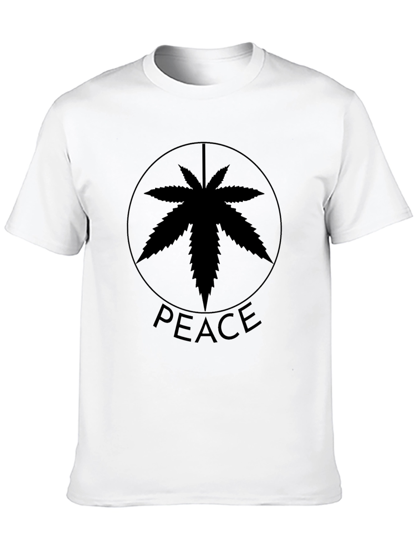 Peace Symbol Cannabis Leaf T-Shirt