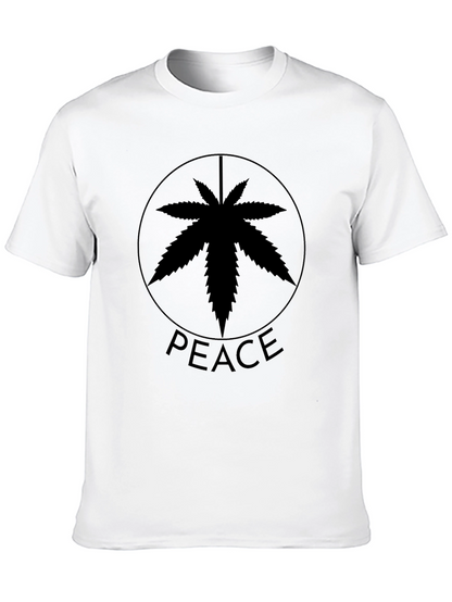 Peace Symbol Cannabis Leaf T-Shirt
