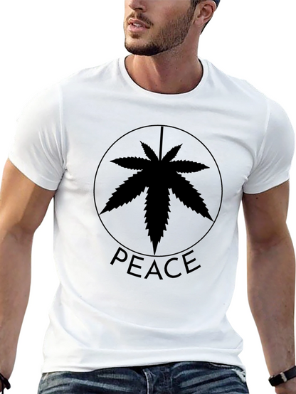 Peace Symbol Cannabis Leaf T-Shirt