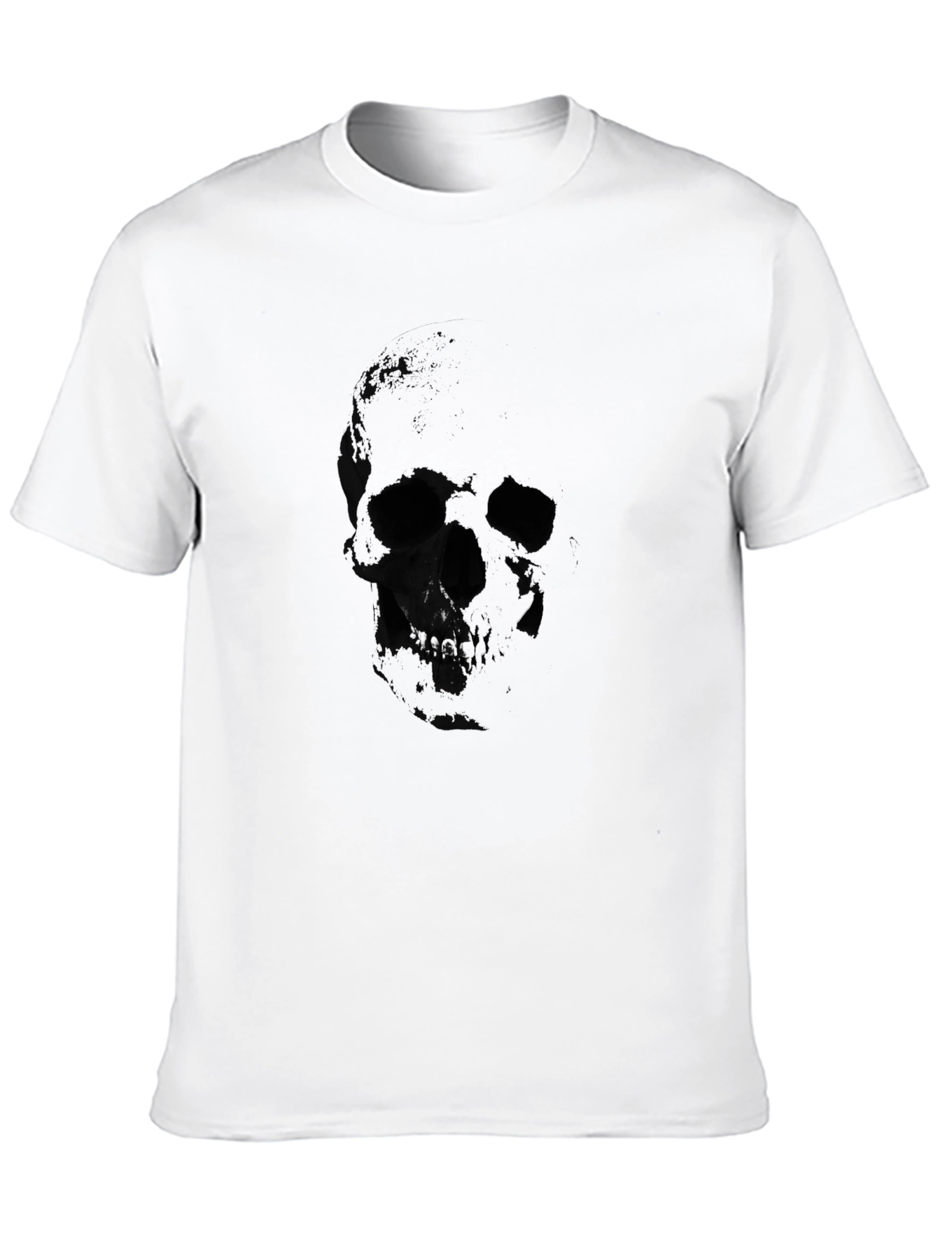 Mens Black Skull Graphic T-Shirt