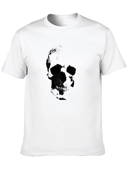 Mens Black Skull Graphic T-Shirt