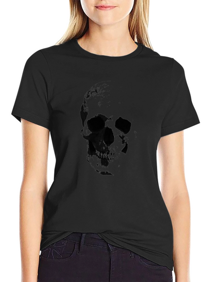 Mens Black Skull Graphic T-Shirt