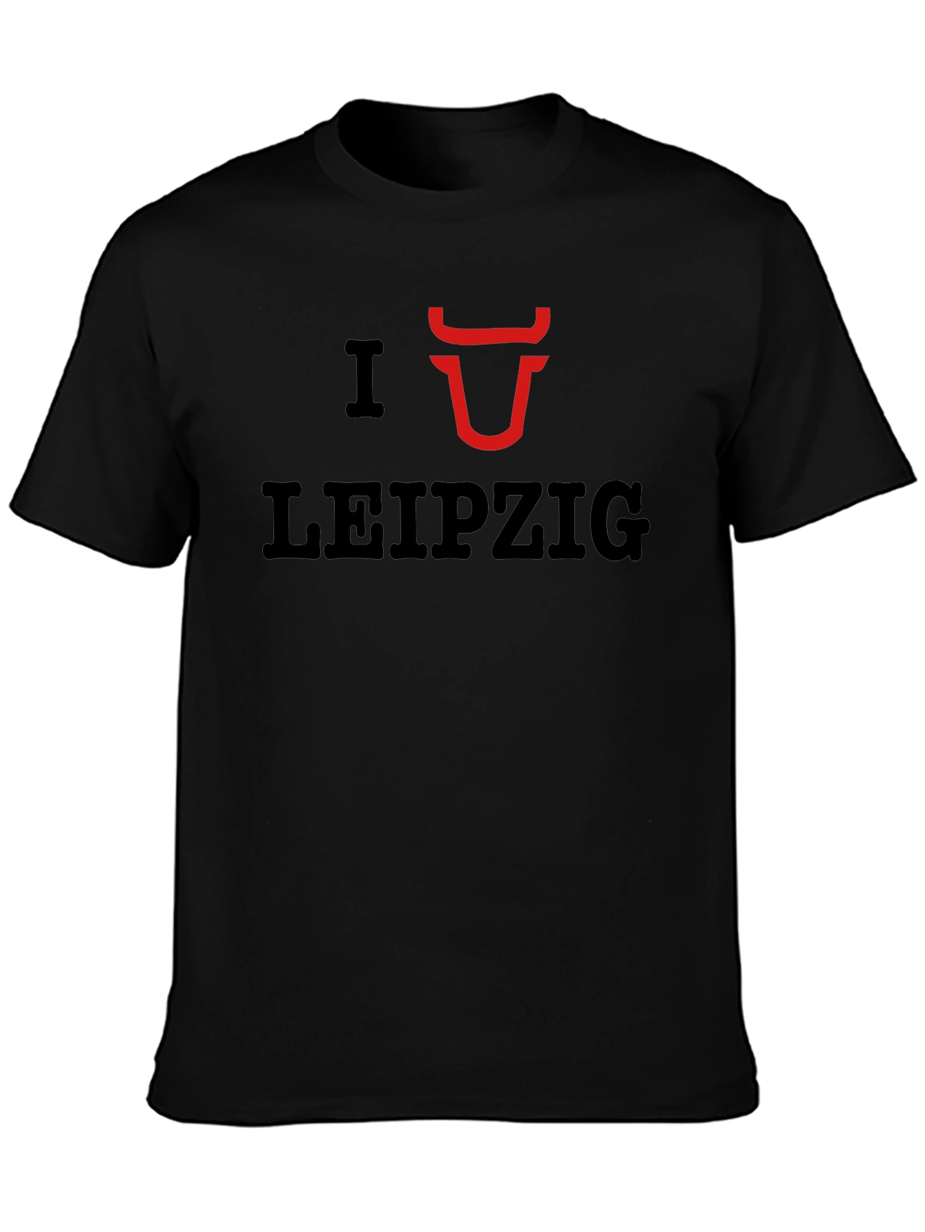 I Love Leipzig Bull Red Horns Graphic Tee