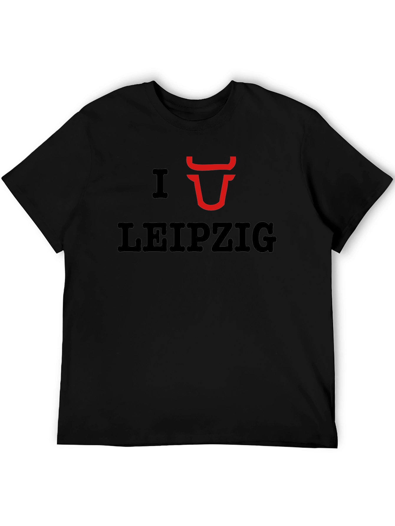 I Love Leipzig Bull Red Horns Graphic Tee