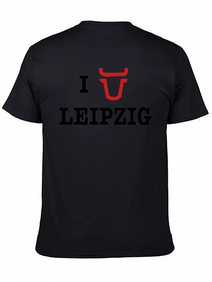 I Love Leipzig Bull Red Horns Graphic Tee