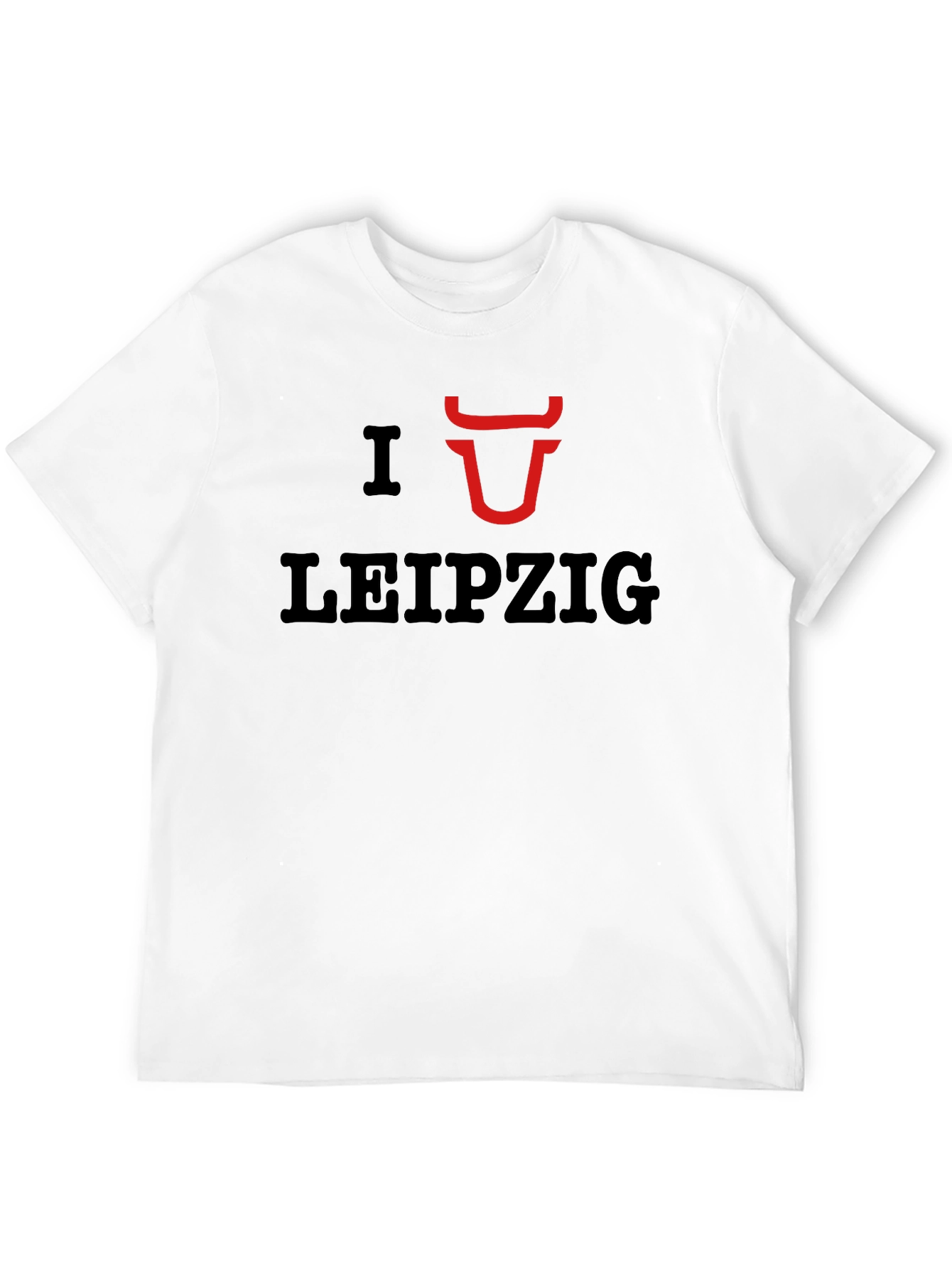I Love Leipzig Bull Red Horns Graphic Tee