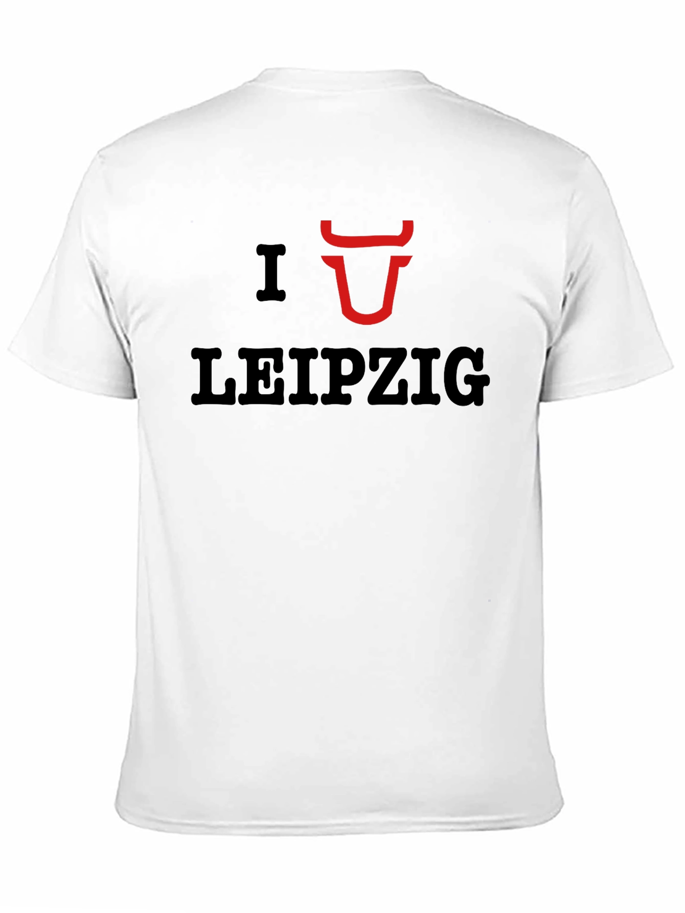 I Love Leipzig Bull Red Horns Graphic Tee