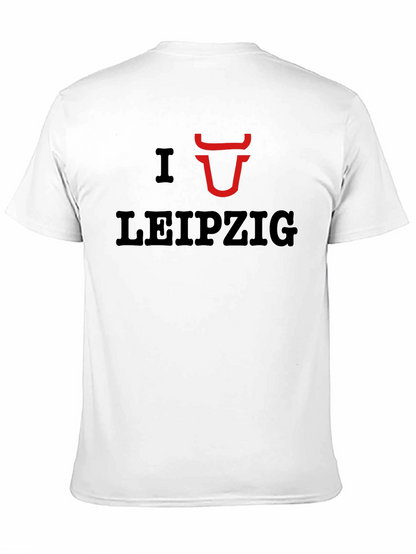 I Love Leipzig Bull Red Horns Graphic Tee