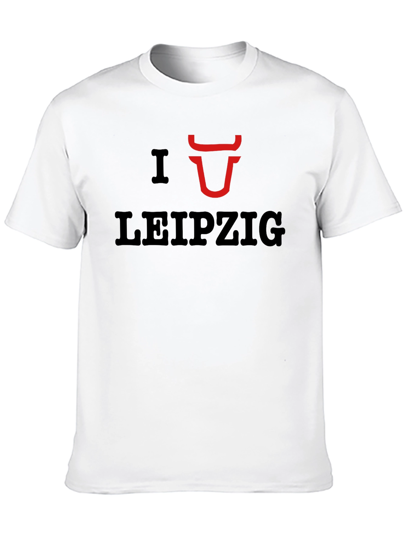 I Love Leipzig Bull Red Horns Graphic Tee
