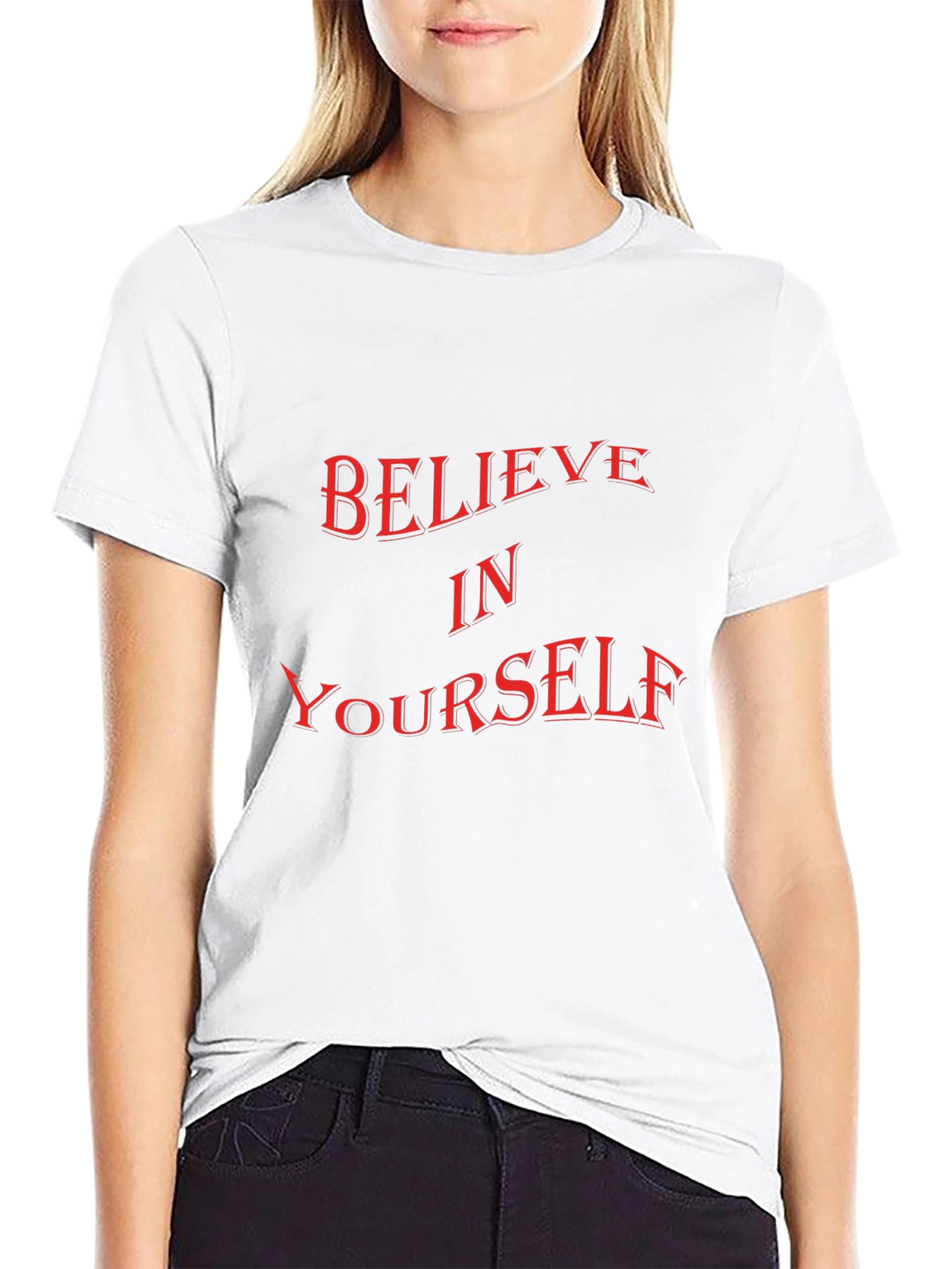 Believe In Yourself Graphic Tee - Black