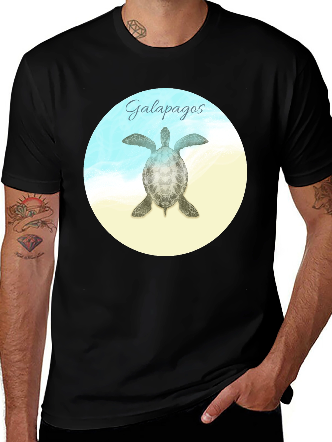 Galapagos Turtle Graphic T-Shirt
