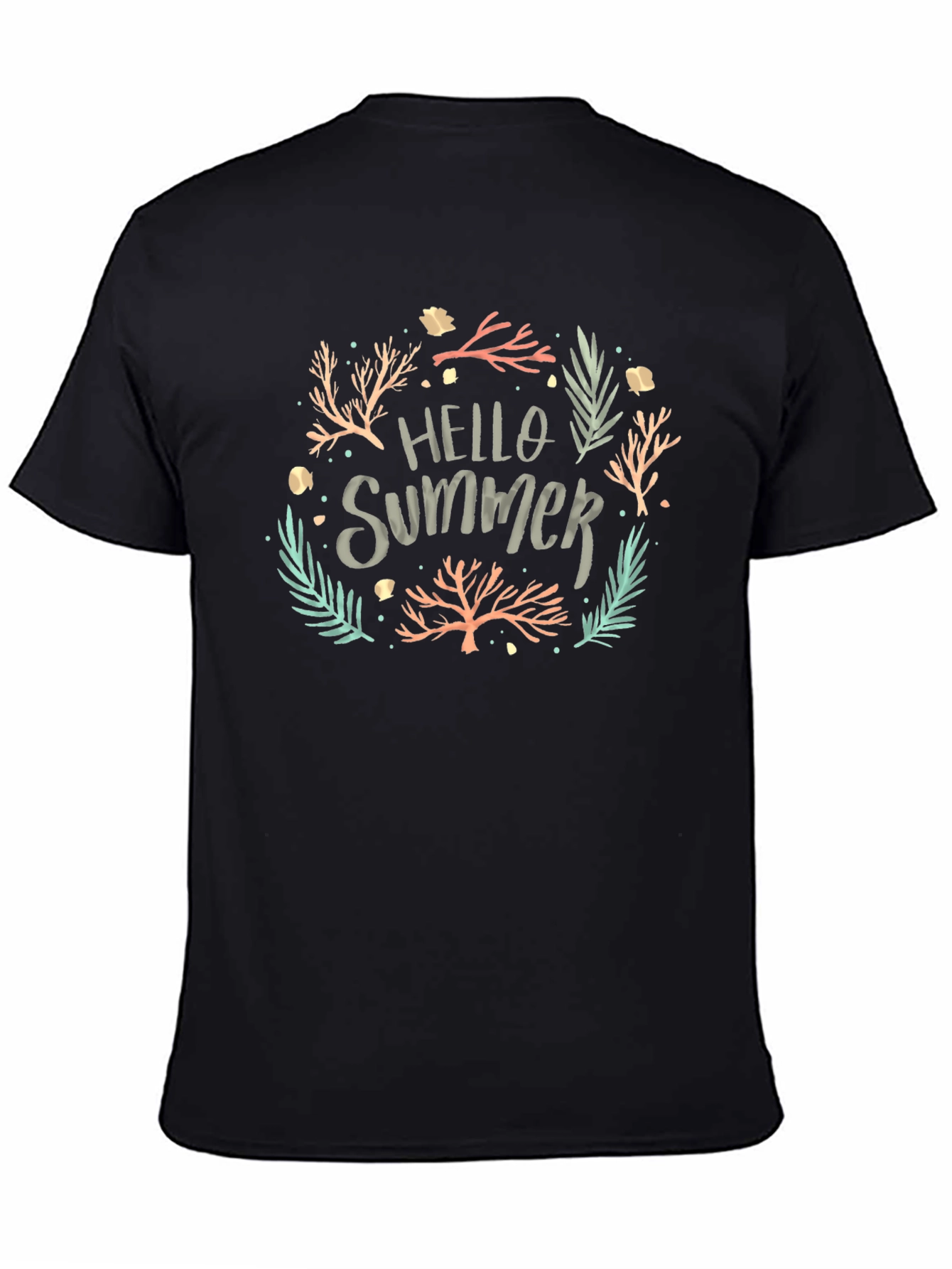 Hello Summer Tee - Black Graphic T-Shirt